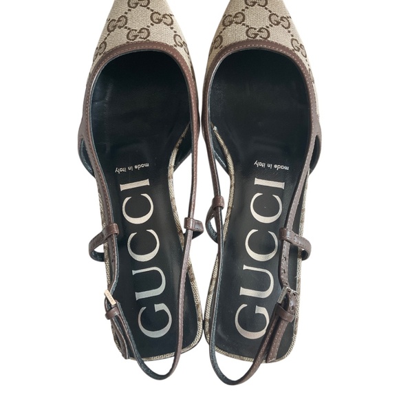 Gucci Beige and Brown Flats - Picture 9 of 16